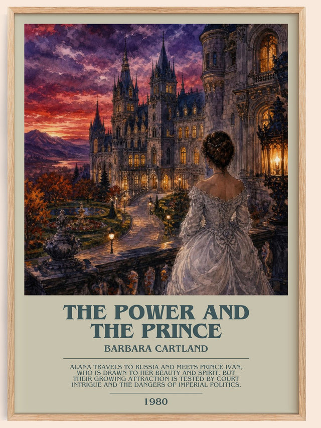The Power And The Prince Bookish Wall Art by Barbara Cartland