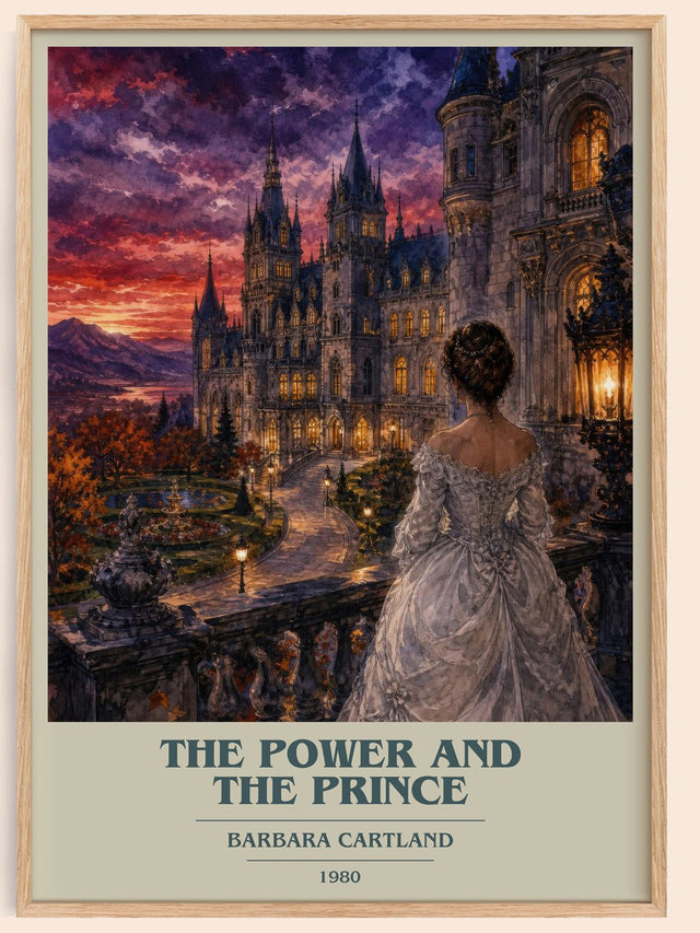 The Power And The Prince Book Cover Poster by Barbara Cartland
