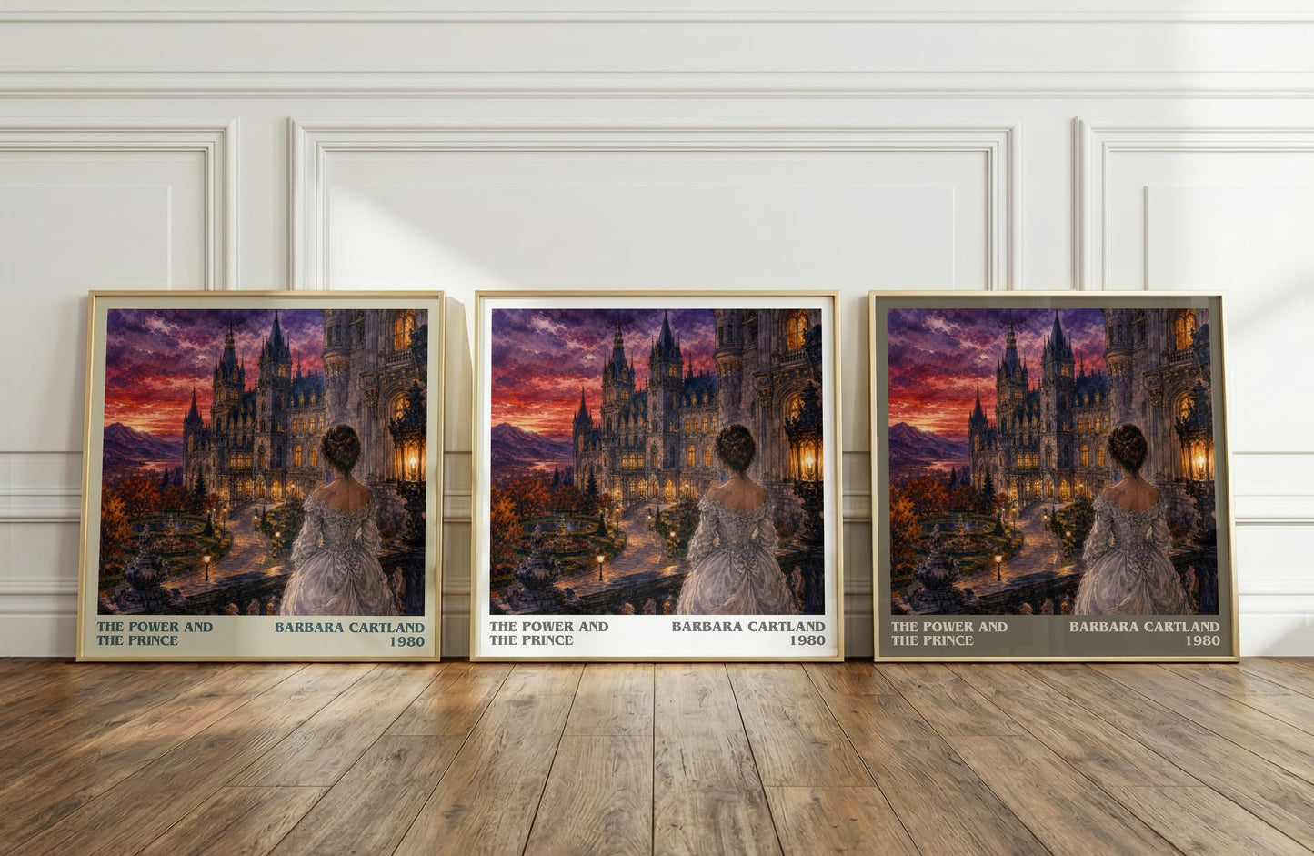 The Power And The Prince literary art print colour and style options – Barbara Cartland book art