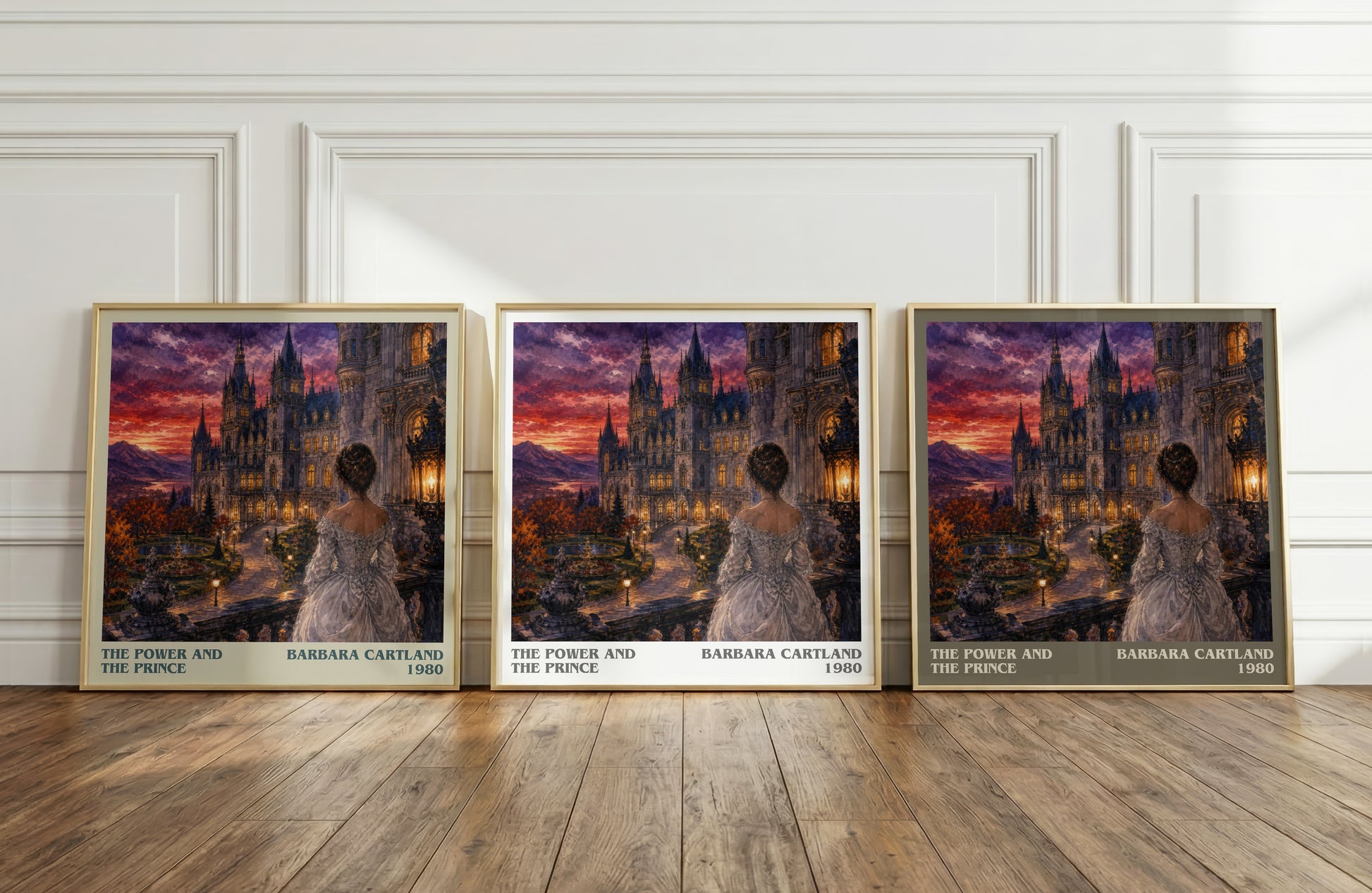 The Power And The Prince literary art print colour and style options – Barbara Cartland book art