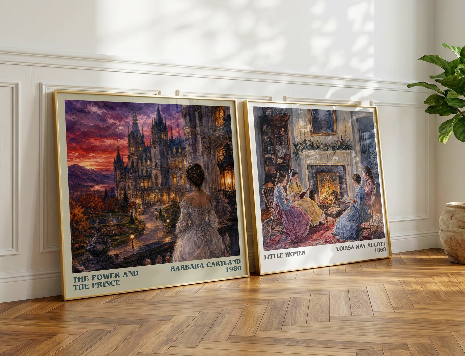 The Power And The Prince literary print on bookshelf – Barbara Cartland fan gift