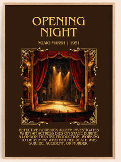 Opening Night Minimalist Book Poster by Ngaio Marsh – image 1