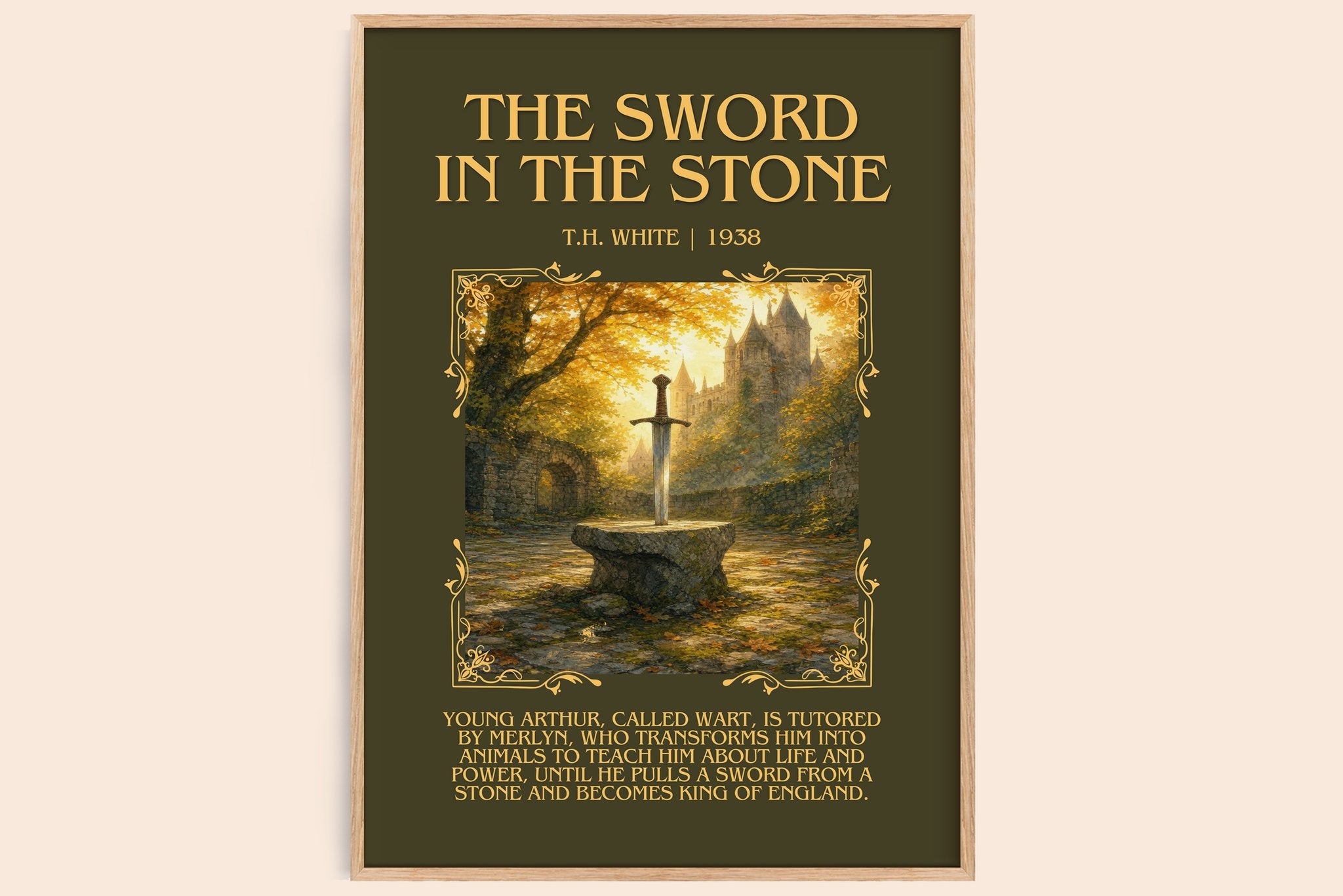 The Sword in the Stone Minimalist Book Poster by T.H. White