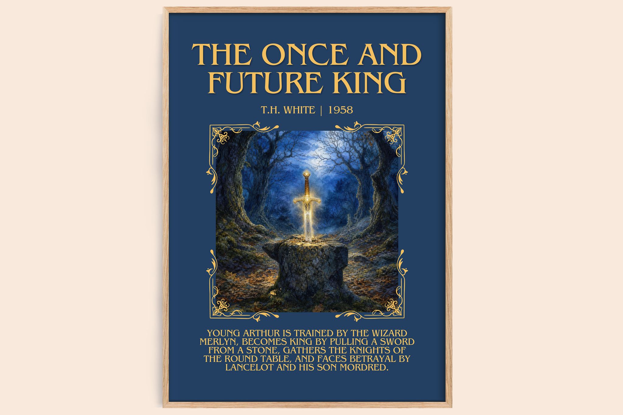 The Once and Future King Minimalist Book Poster by T.H. White
