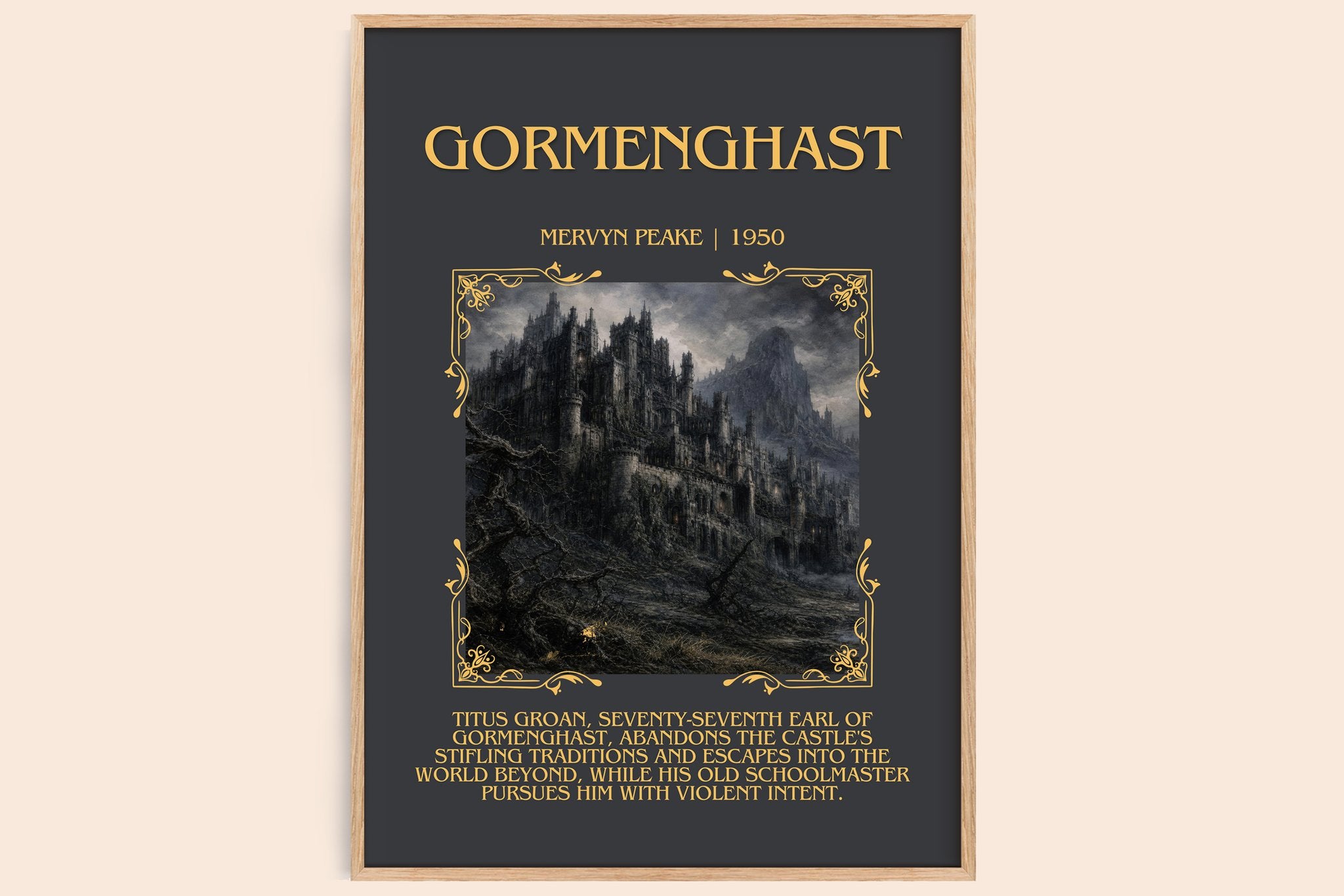 Gormenghast Minimalist Book Poster by Mervyn Peake