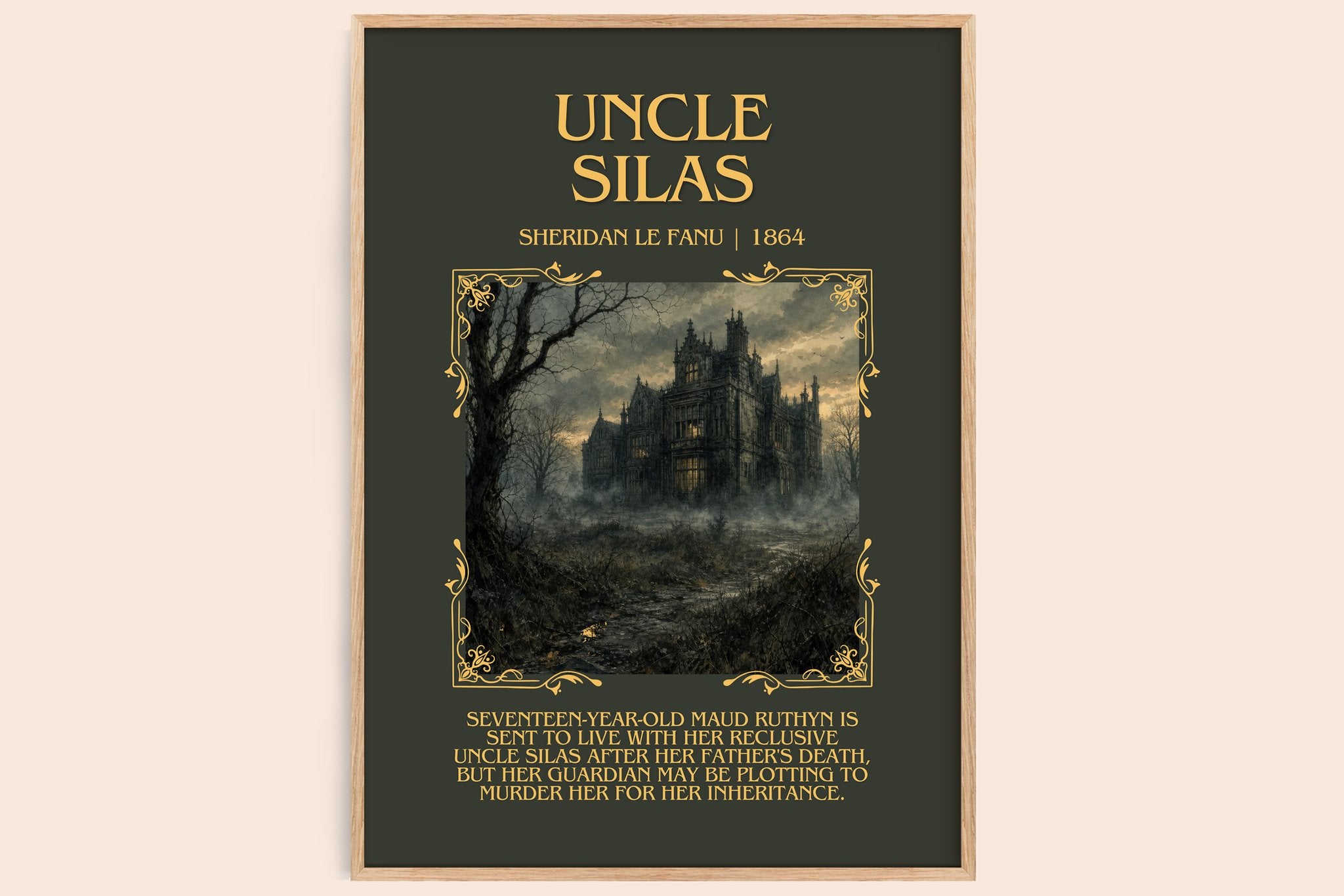 Uncle Silas Minimalist Book Poster by Sheridan Le Fanu