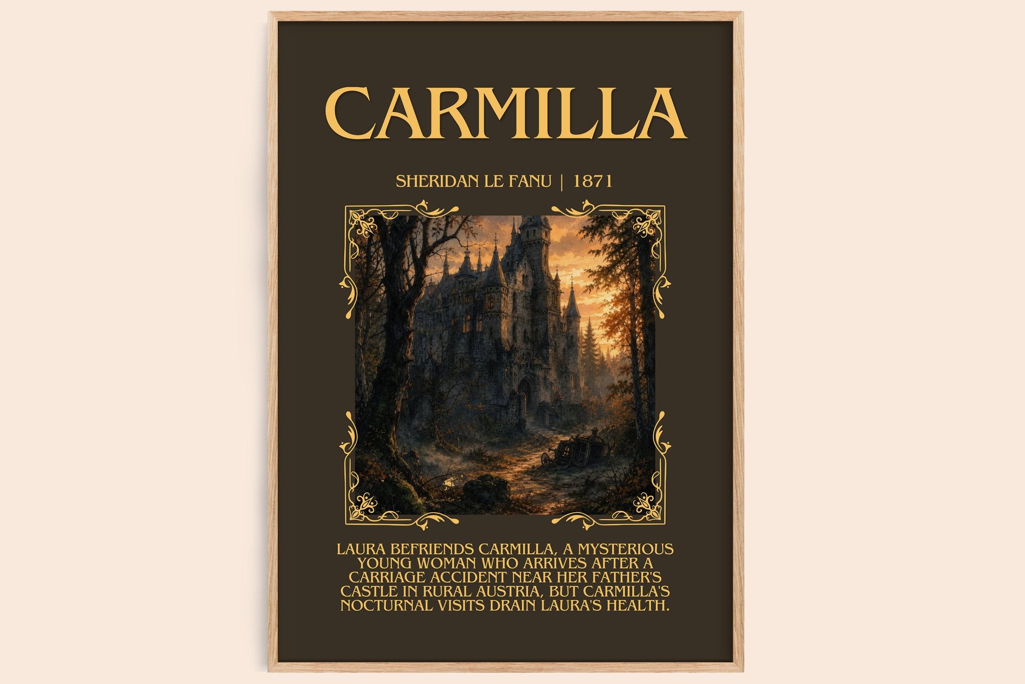 Carmilla Minimalist Book Poster by Sheridan Le Fanu