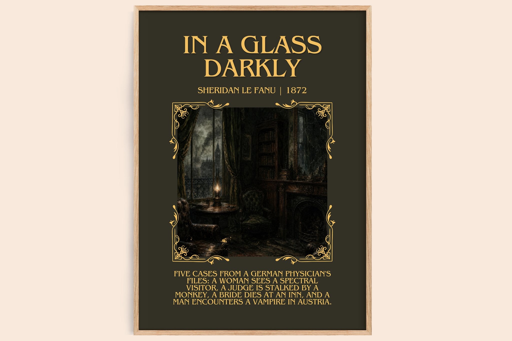In a Glass Darkly Minimalist Book Poster by Sheridan Le Fanu