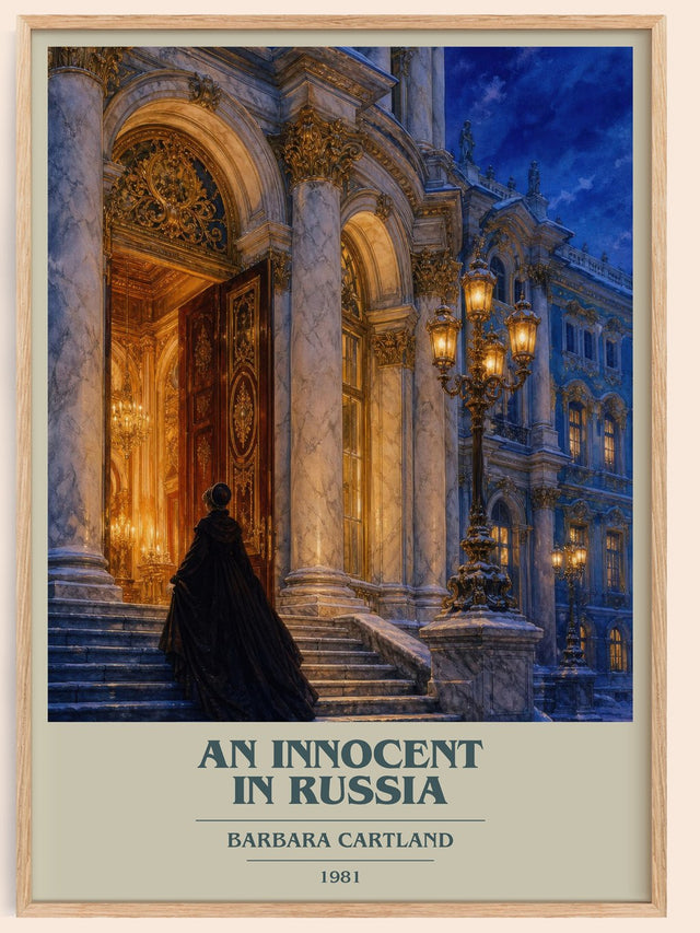 An Innocent In Russia Book Cover Poster by Barbara Cartland