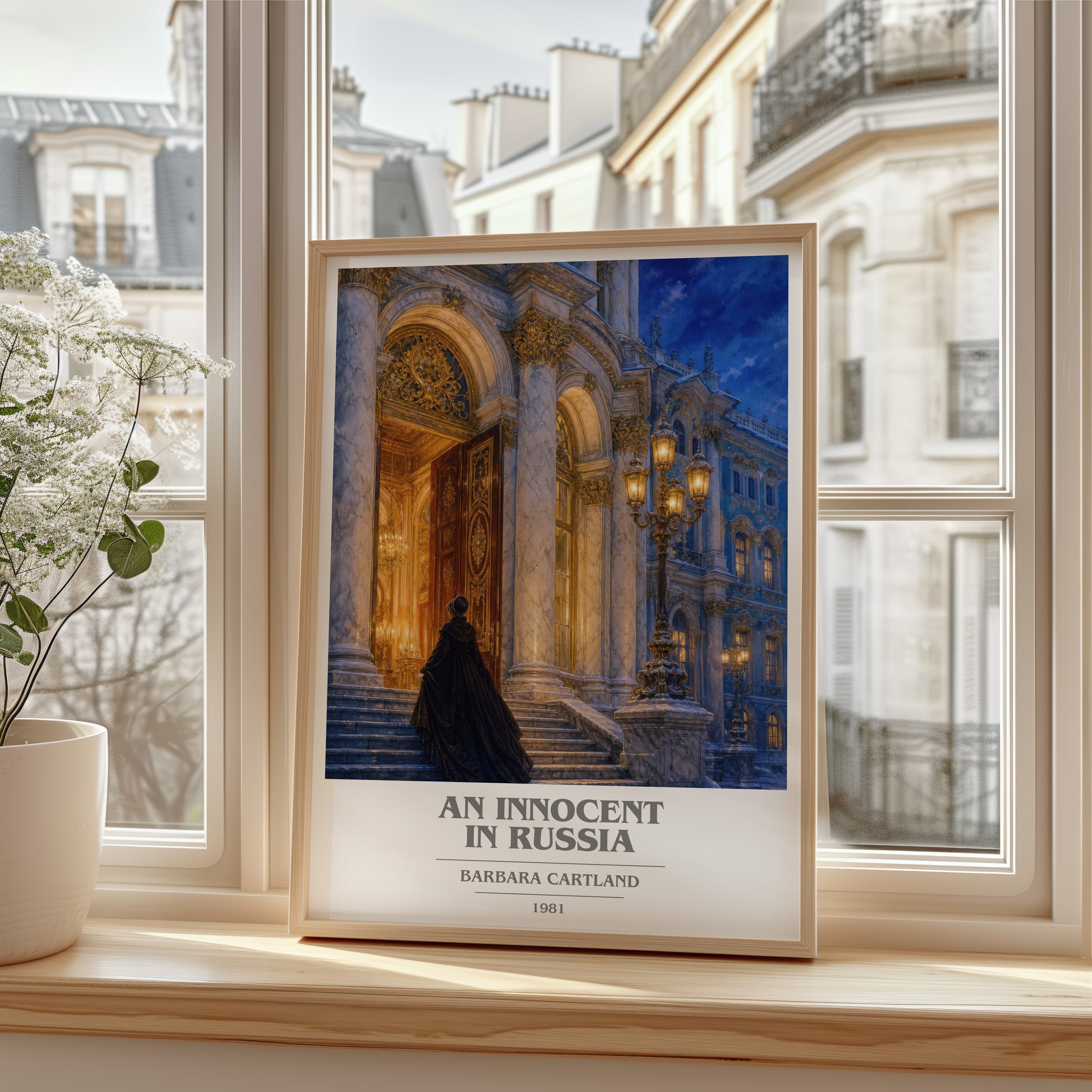 An Innocent In Russia book cover poster colour and style options – Barbara Cartland book art