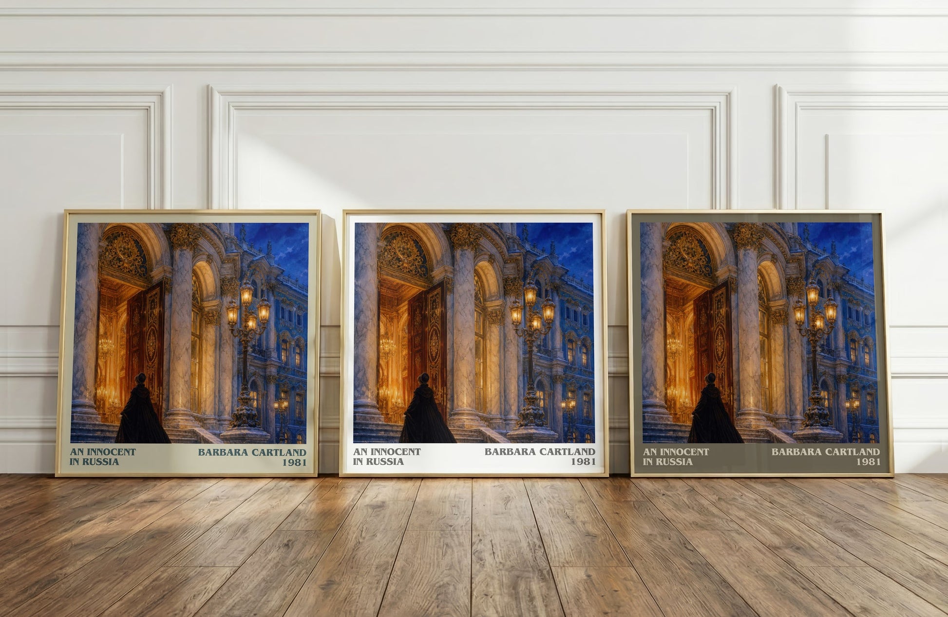 An Innocent In Russia literary art print colour and style options – Barbara Cartland book art
