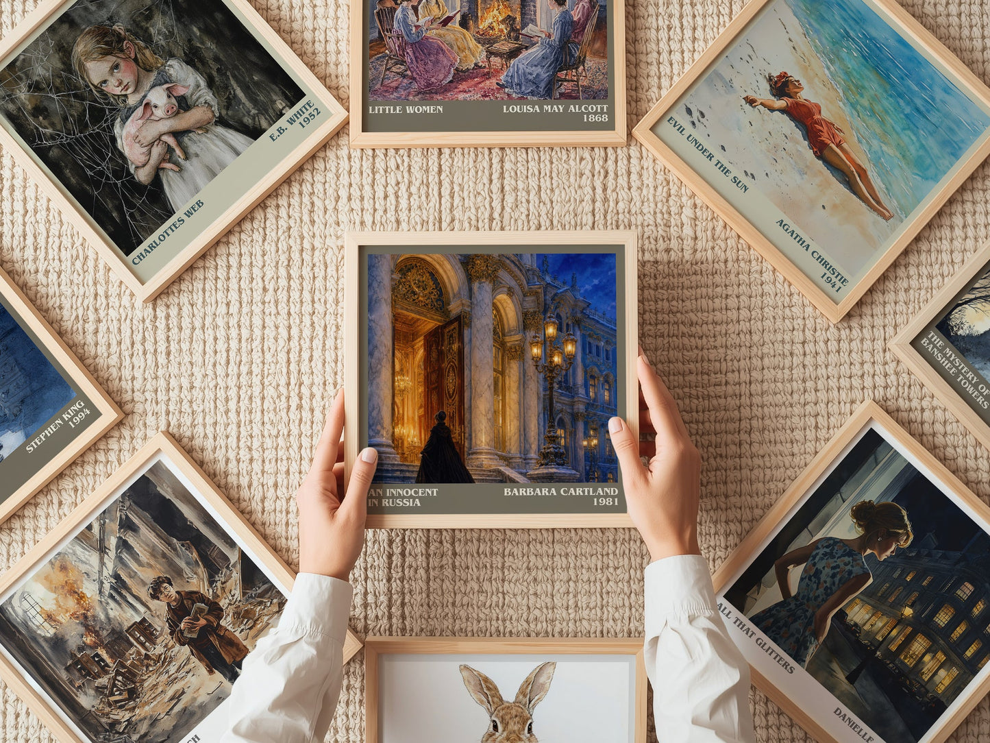 An Innocent In Russia literary book poster framed on wall – romance wall art