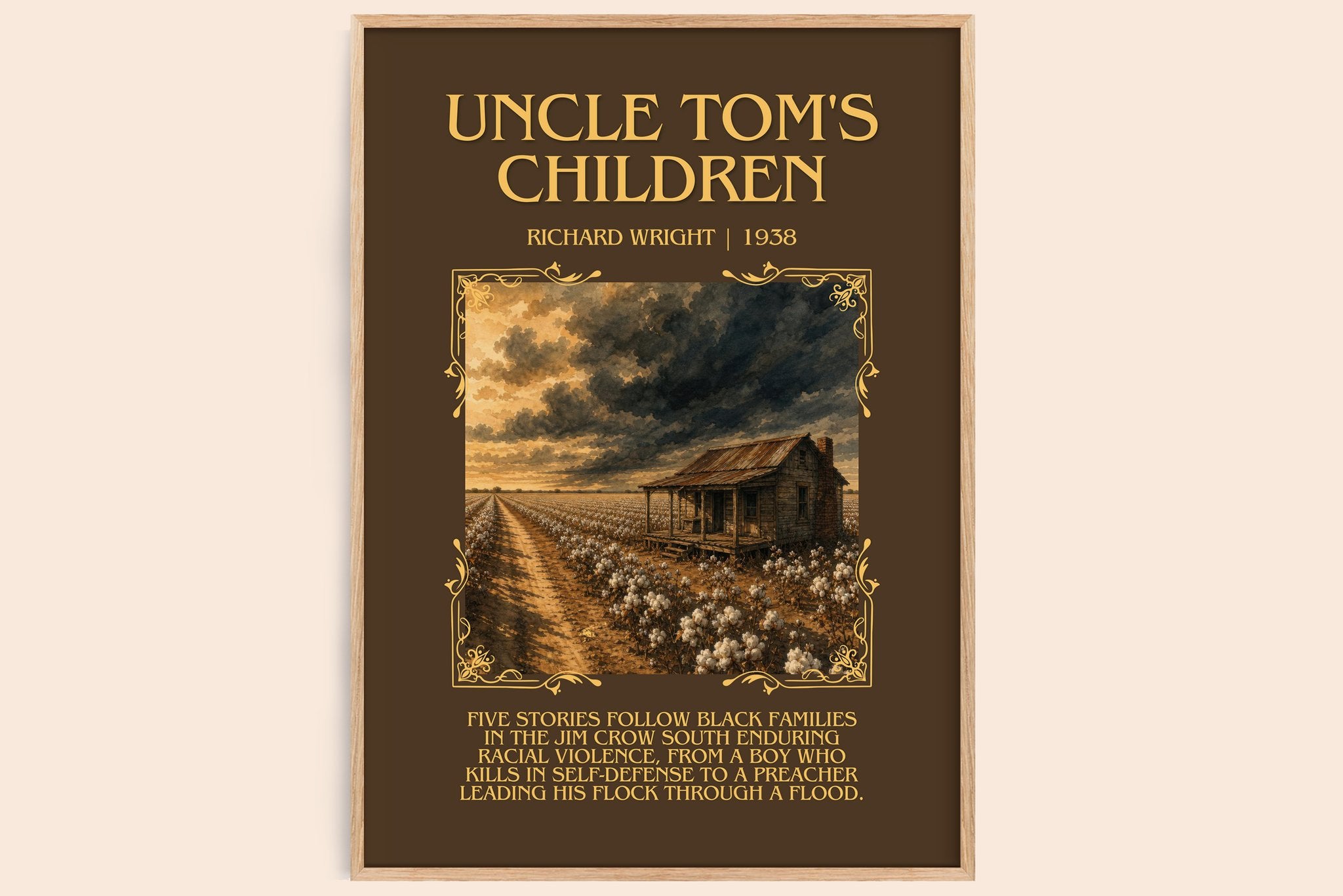 Uncle Tom's Children Minimalist Book Poster by Richard Wright