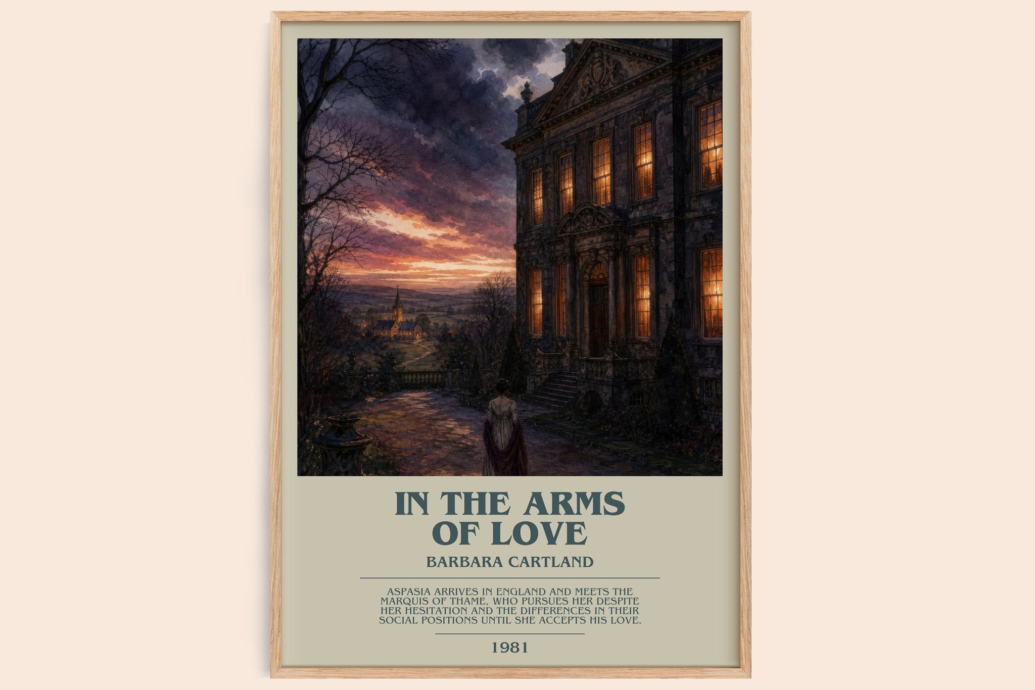 In The Arms Of Love Bookish Wall Art by Barbara Cartland