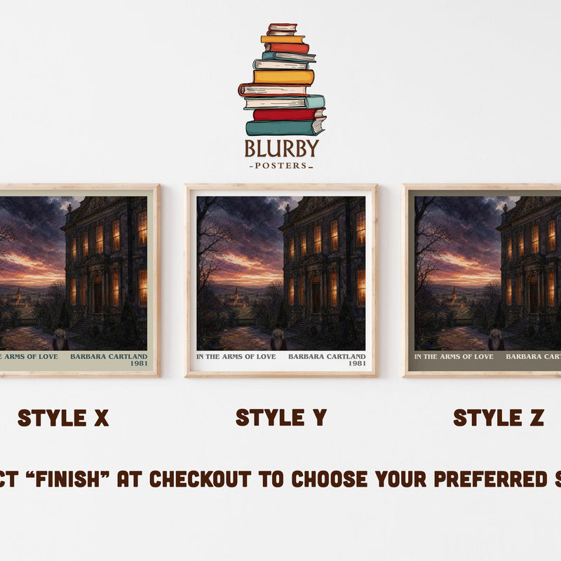 In The Arms Of Love literary print in frame leaning in hallway – romance wall art