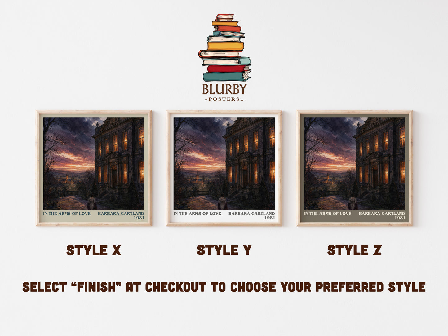 In The Arms Of Love literary print in frame leaning in hallway – romance wall art