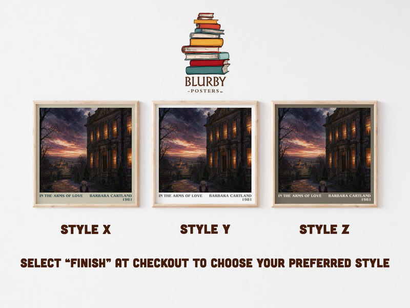 In The Arms Of Love literary print in frame leaning in hallway – romance wall art