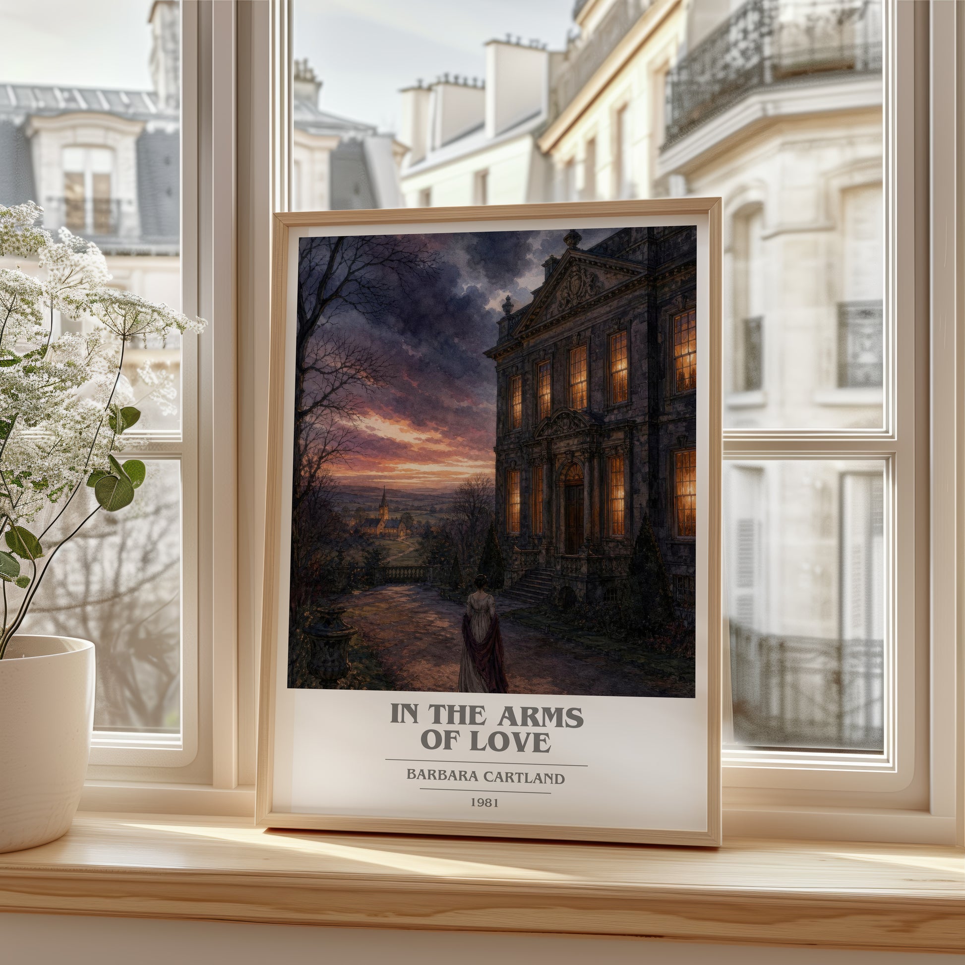 In The Arms Of Love book cover poster colour and style options – Barbara Cartland book art