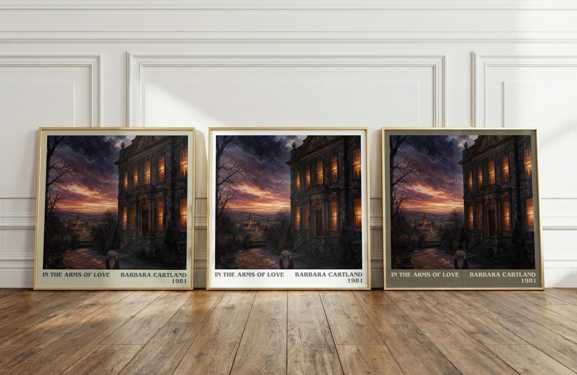 In The Arms Of Love literary art print colour and style options – Barbara Cartland book art