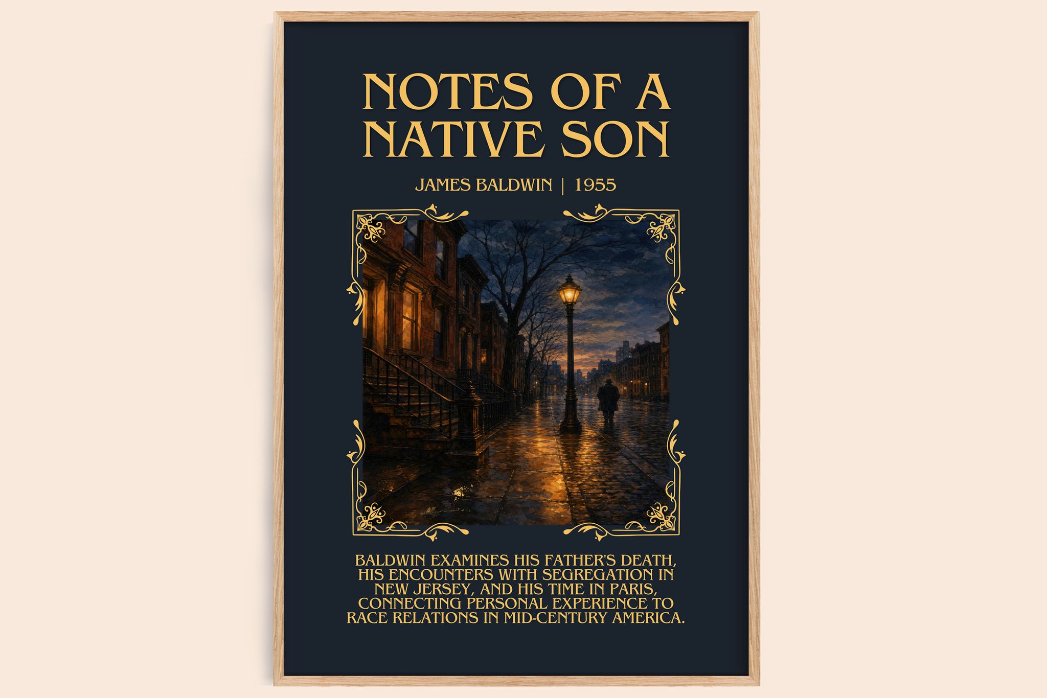Notes of a Native Son Minimalist Book Poster by James Baldwin