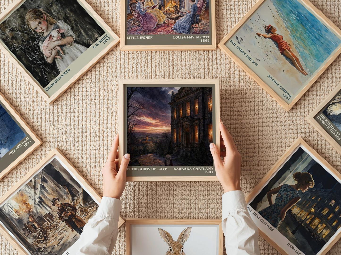 In The Arms Of Love literary book poster framed on wall – romance wall art