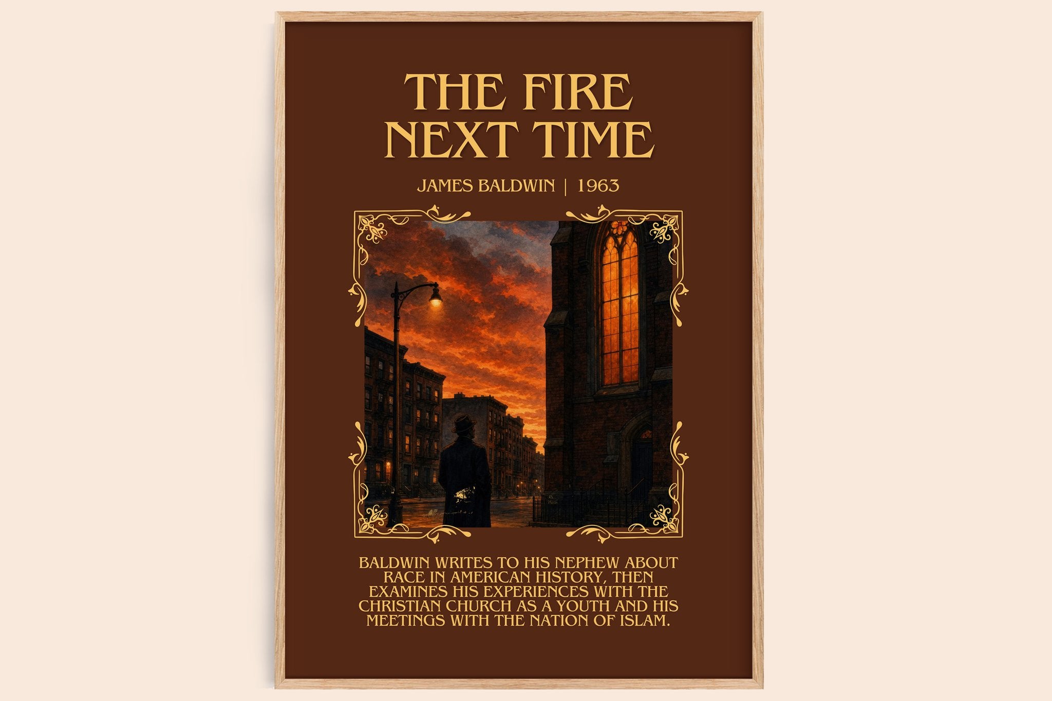 The Fire Next Time Minimalist Book Poster by James Baldwin
