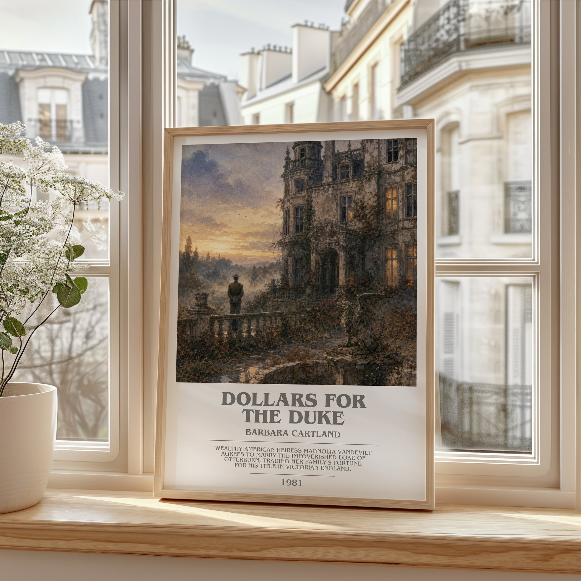 Dollars For The Duke bookish poster colour and style options – Barbara Cartland book art