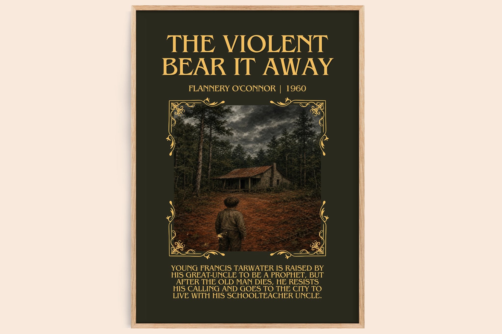 The Violent Bear It Away Minimalist Book Poster by Flannery O'Connor