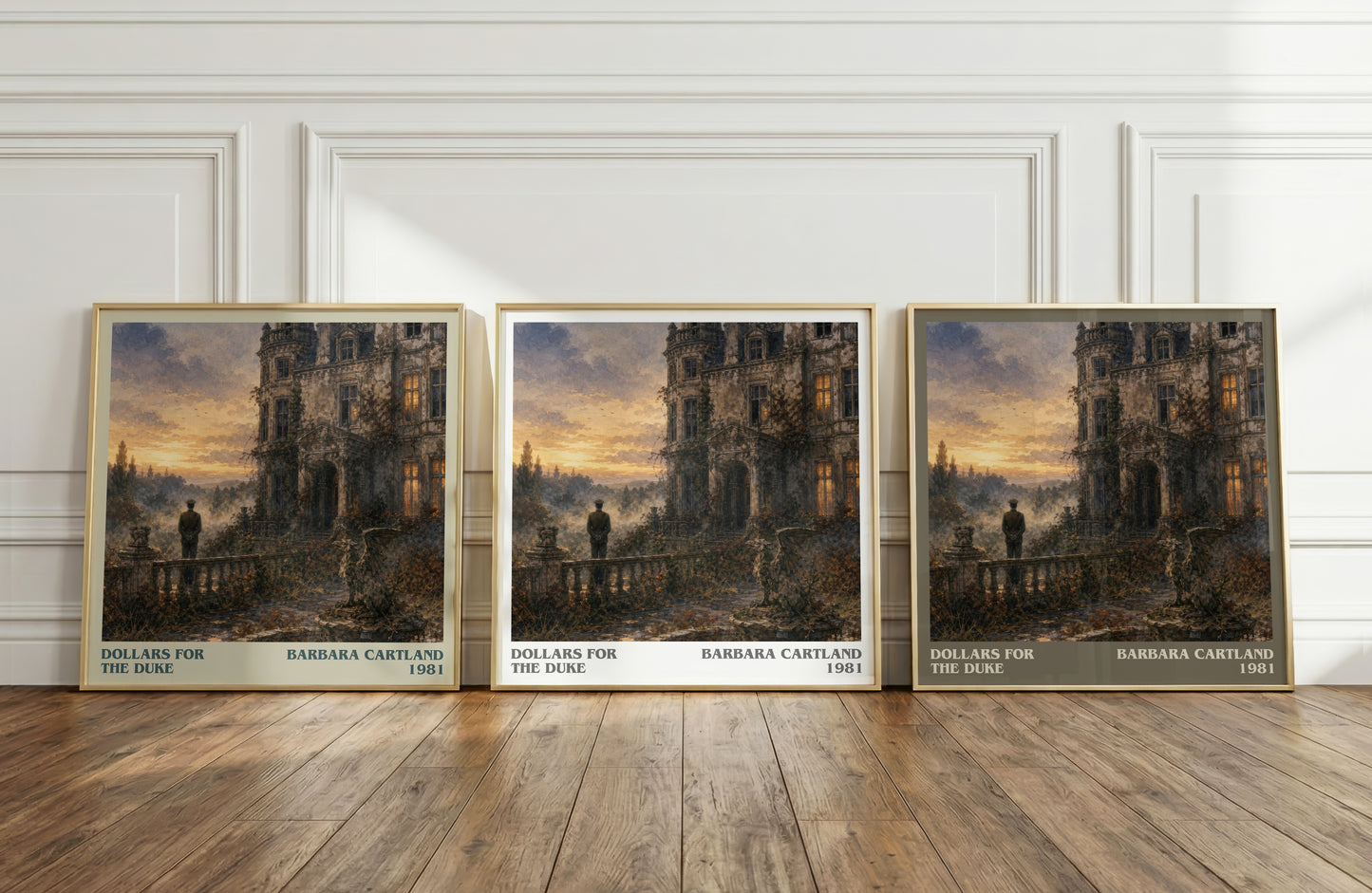 Dollars For The Duke literary art print colour and style options – Barbara Cartland book art
