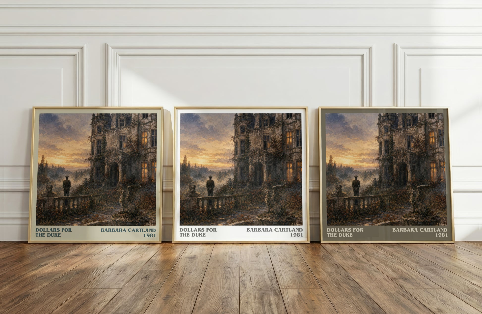 Dollars For The Duke literary art print colour and style options – Barbara Cartland book art