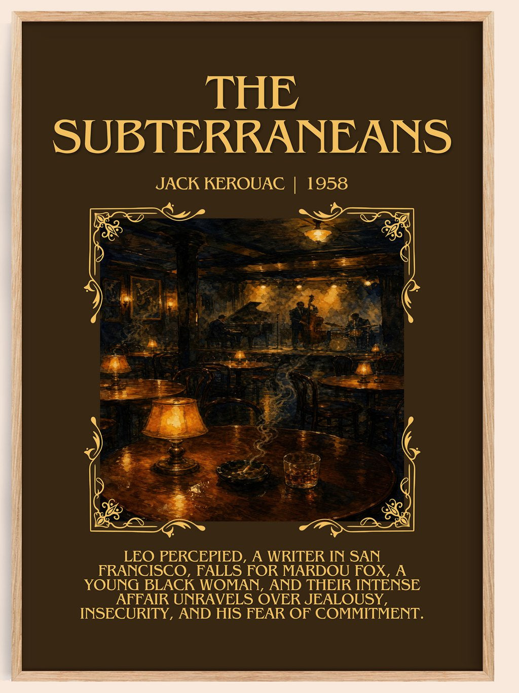 The Subterraneans Minimalist Book Poster by Jack Kerouac – book poster