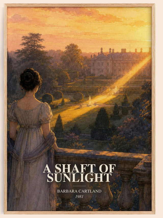 A Shaft Of Sunlight Book Watercolour Illustration by Barbara Cartland