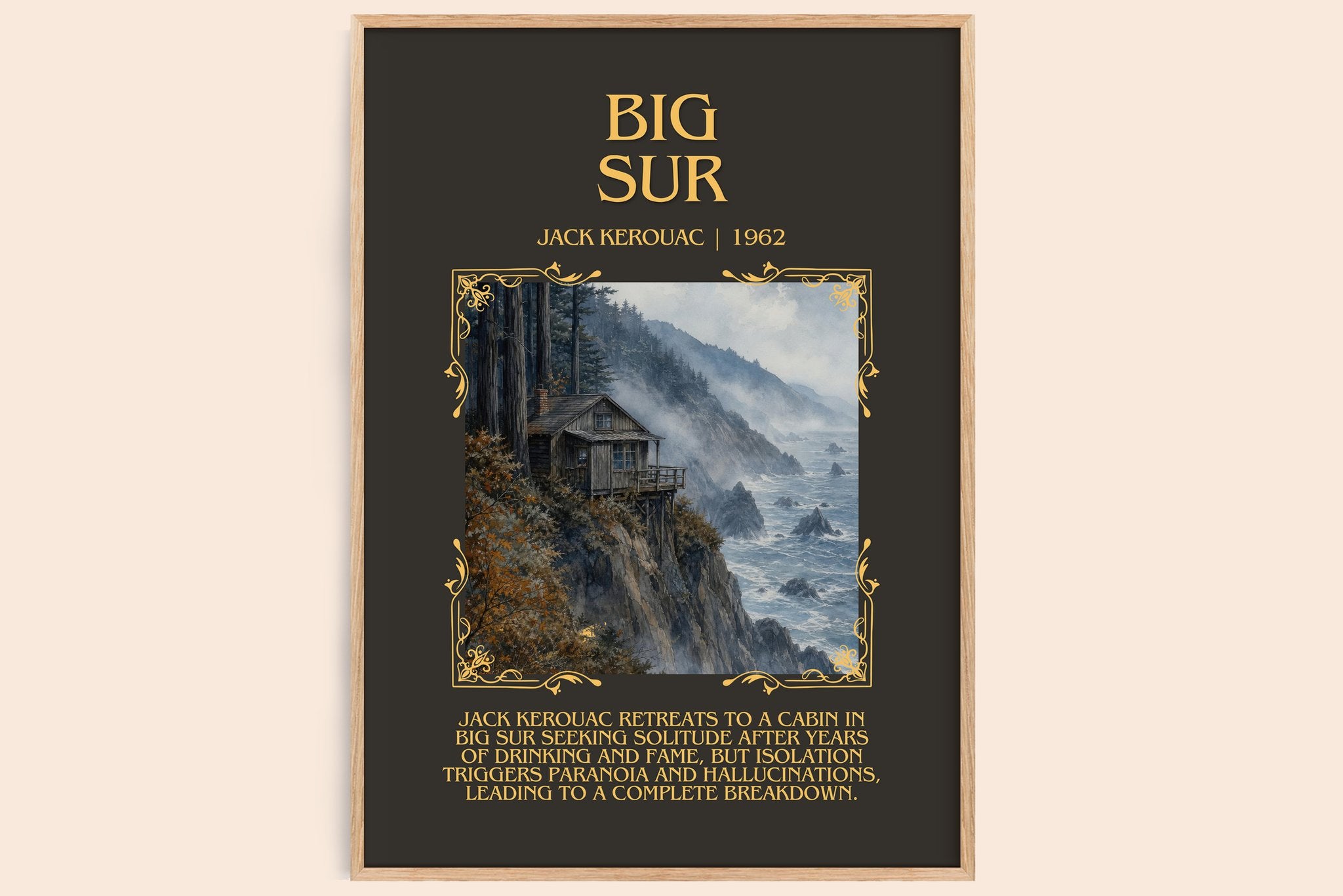 Big Sur Minimalist Book Poster by Jack Kerouac