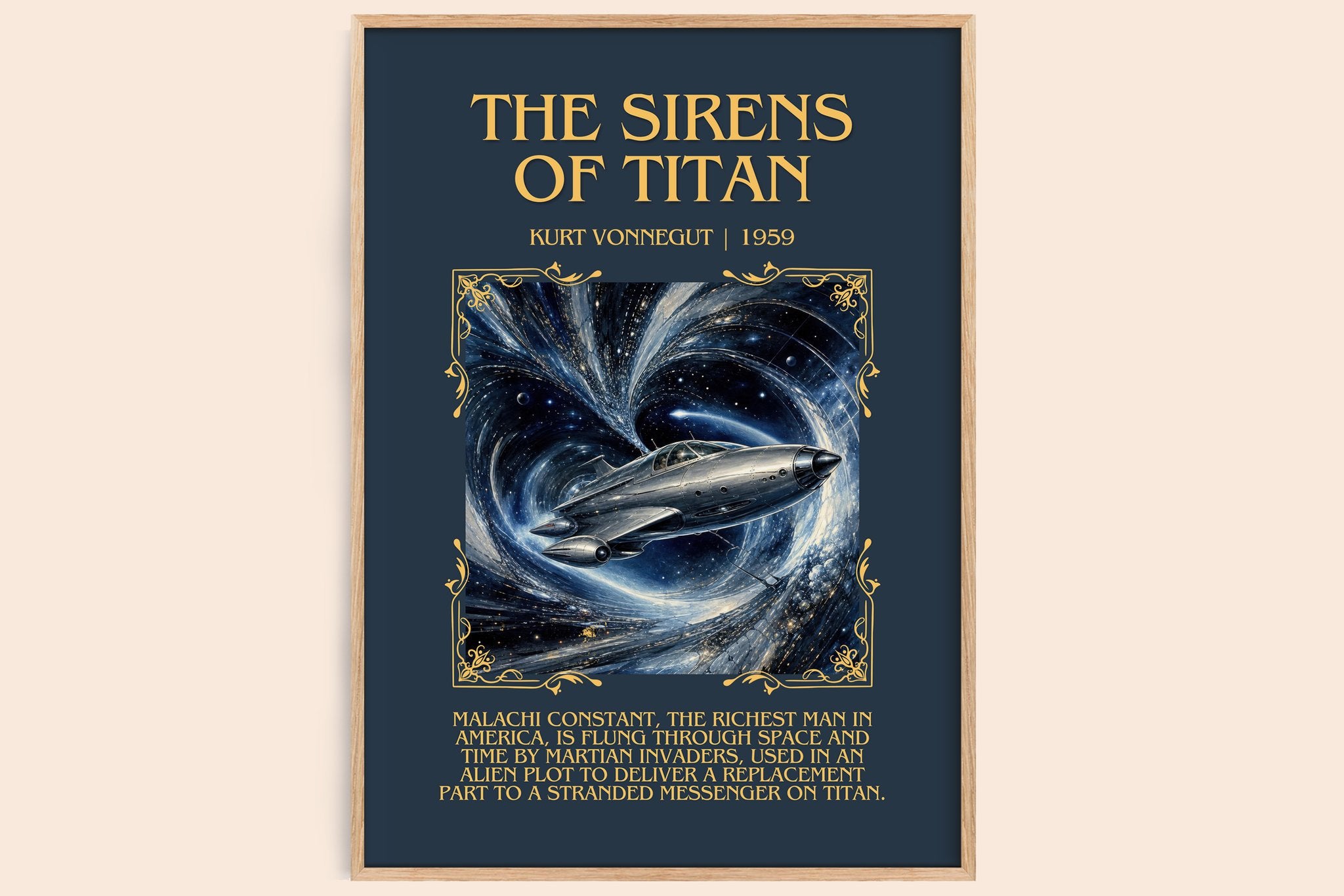 The Sirens of Titan Minimalist Book Poster by Kurt Vonnegut