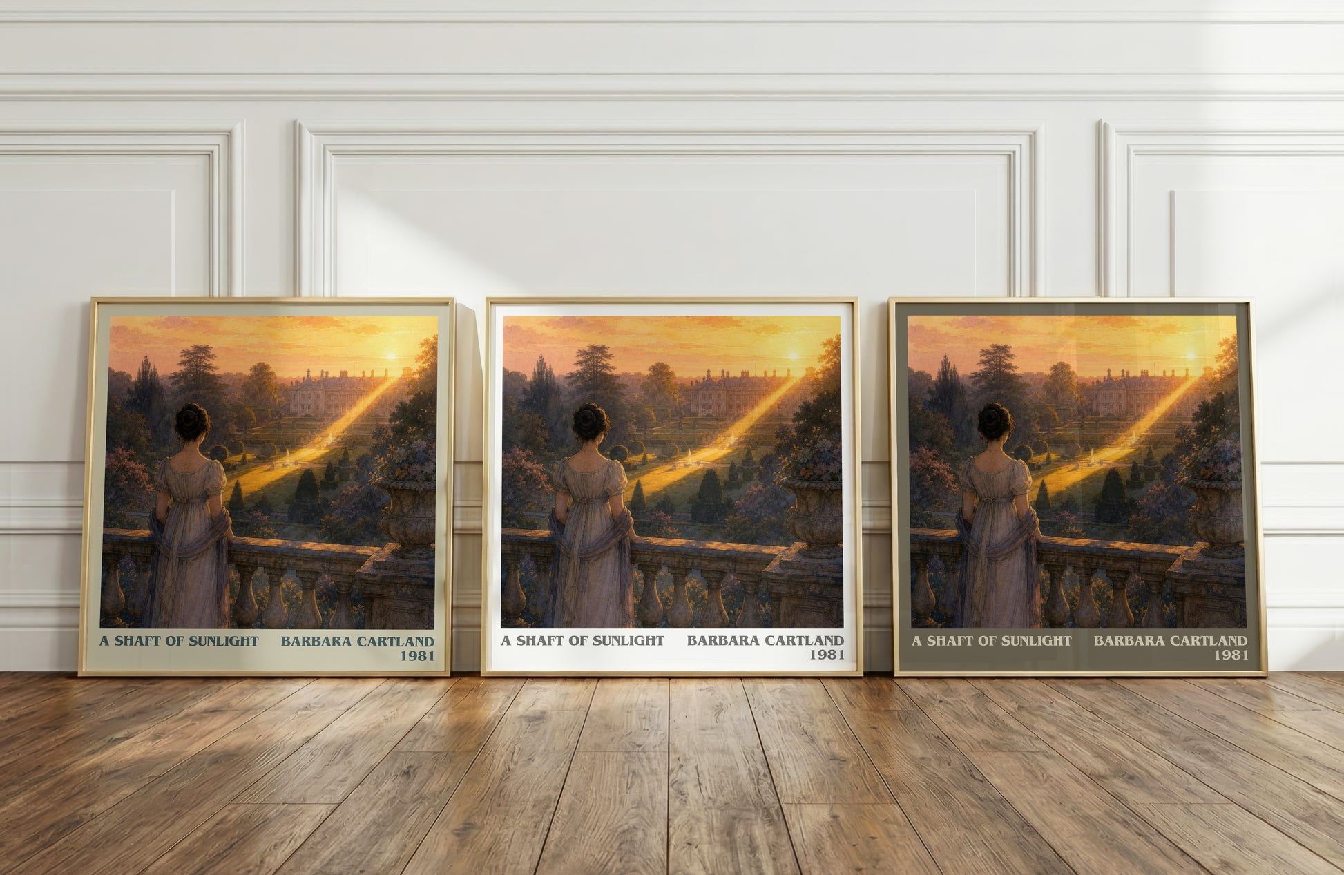 A Shaft Of Sunlight literary art print colour and style options – Barbara Cartland book art