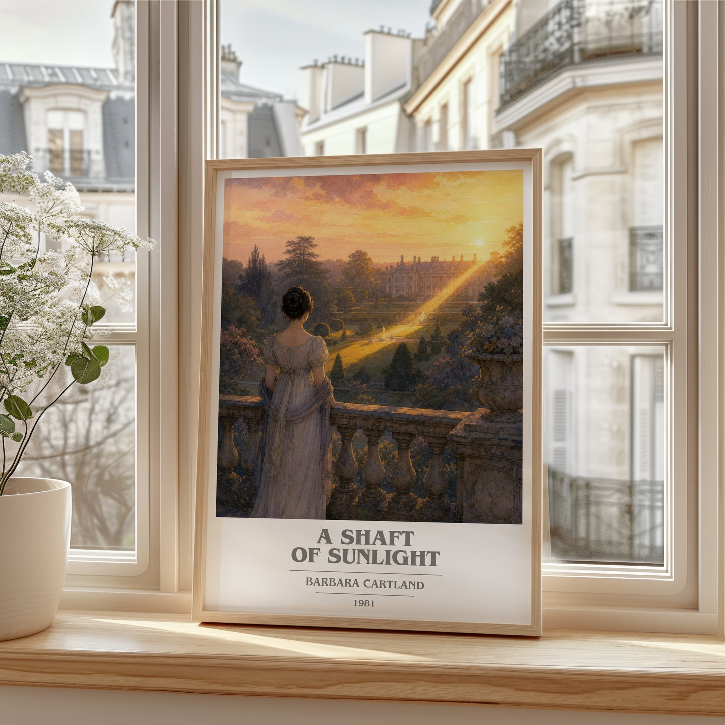 A Shaft Of Sunlight book cover poster colour and style options – Barbara Cartland book art