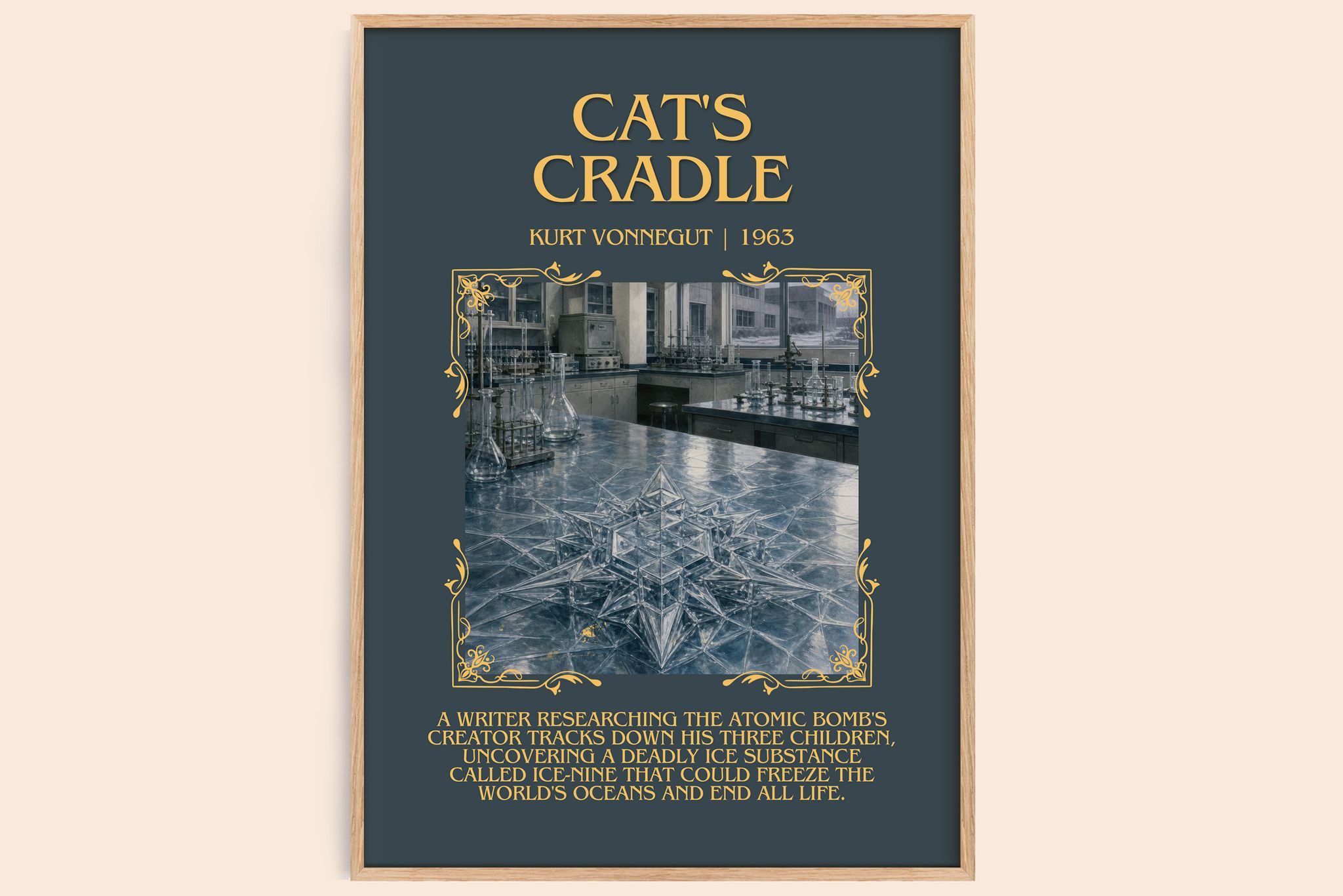 Cat's Cradle Minimalist Book Poster by Kurt Vonnegut