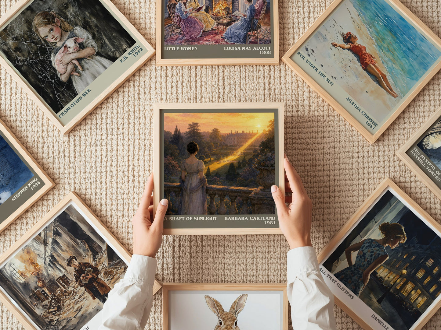 A Shaft Of Sunlight literary book poster framed on wall – romance wall art