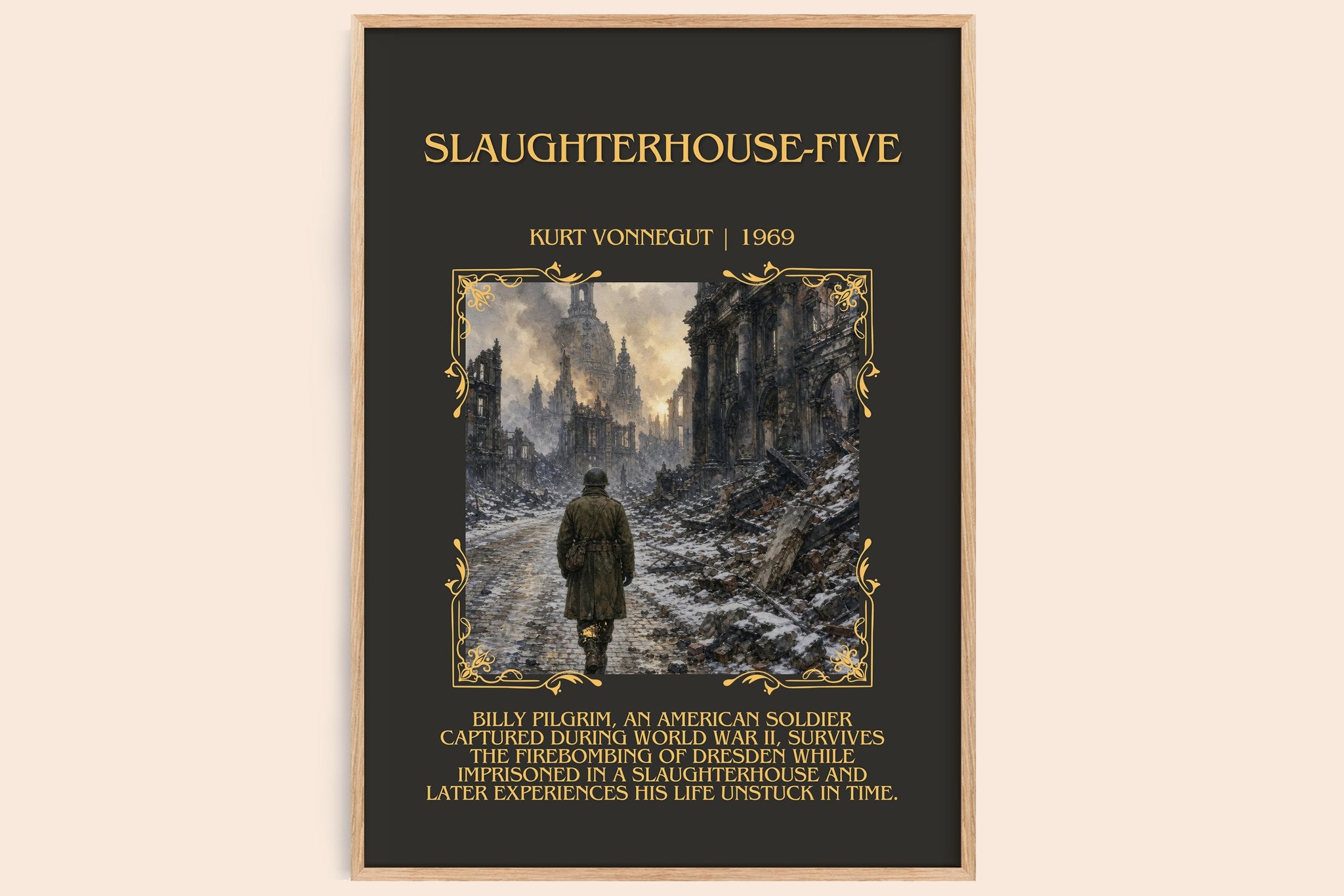 Slaughterhouse-Five Minimalist Book Poster by Kurt Vonnegut