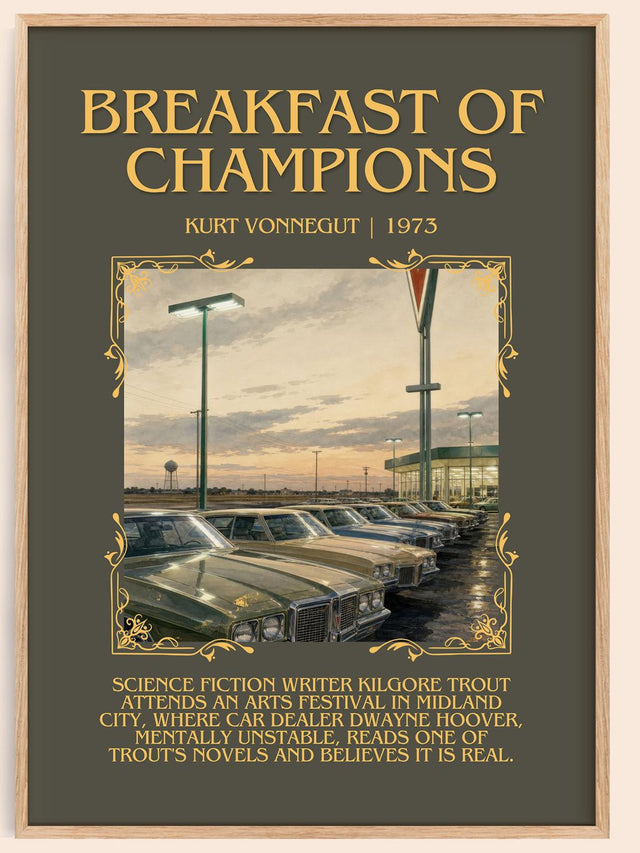 Breakfast of Champions Minimalist Book Poster by Kurt Vonnegut