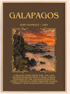 Galápagos Minimalist Book Poster by Kurt Vonnegut – image 1