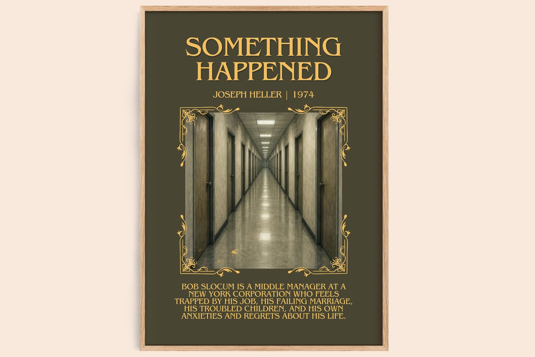 Something Happened Minimalist Book Poster by Joseph Heller