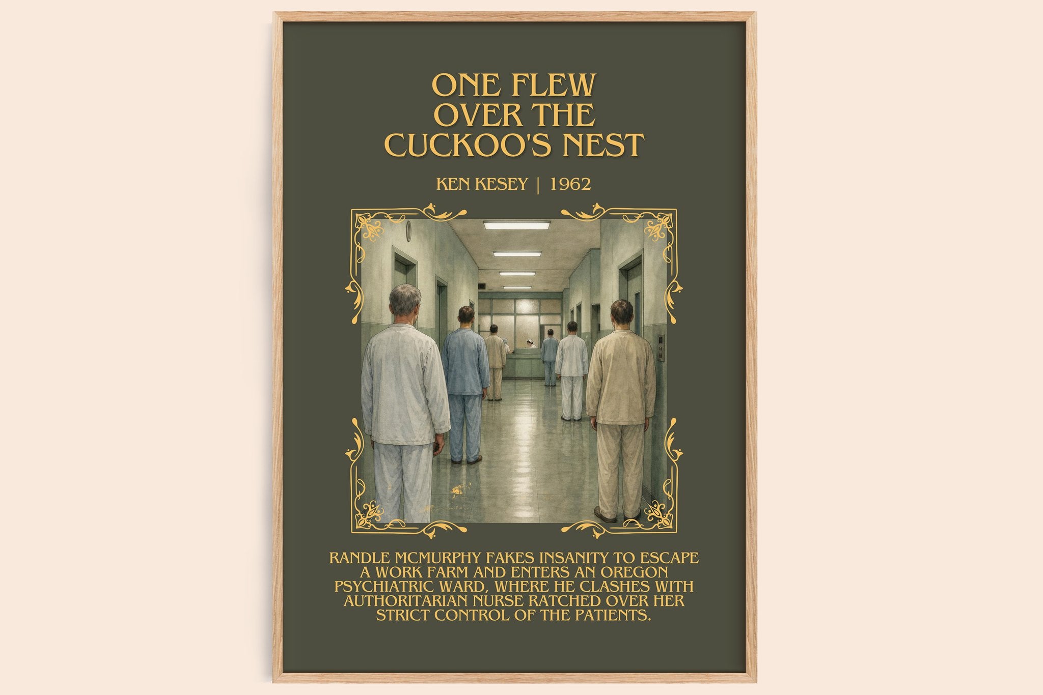 One Flew Over the Cuckoo's Nest Minimalist Book Poster by Ken Kesey