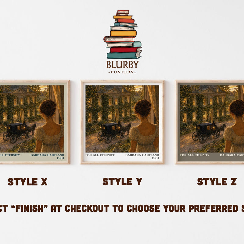 For All Eternity literary print in frame leaning in hallway – romance wall art