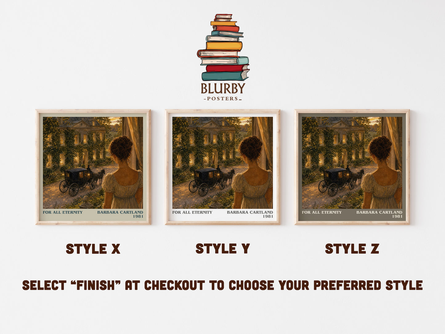 For All Eternity literary print in frame leaning in hallway – romance wall art