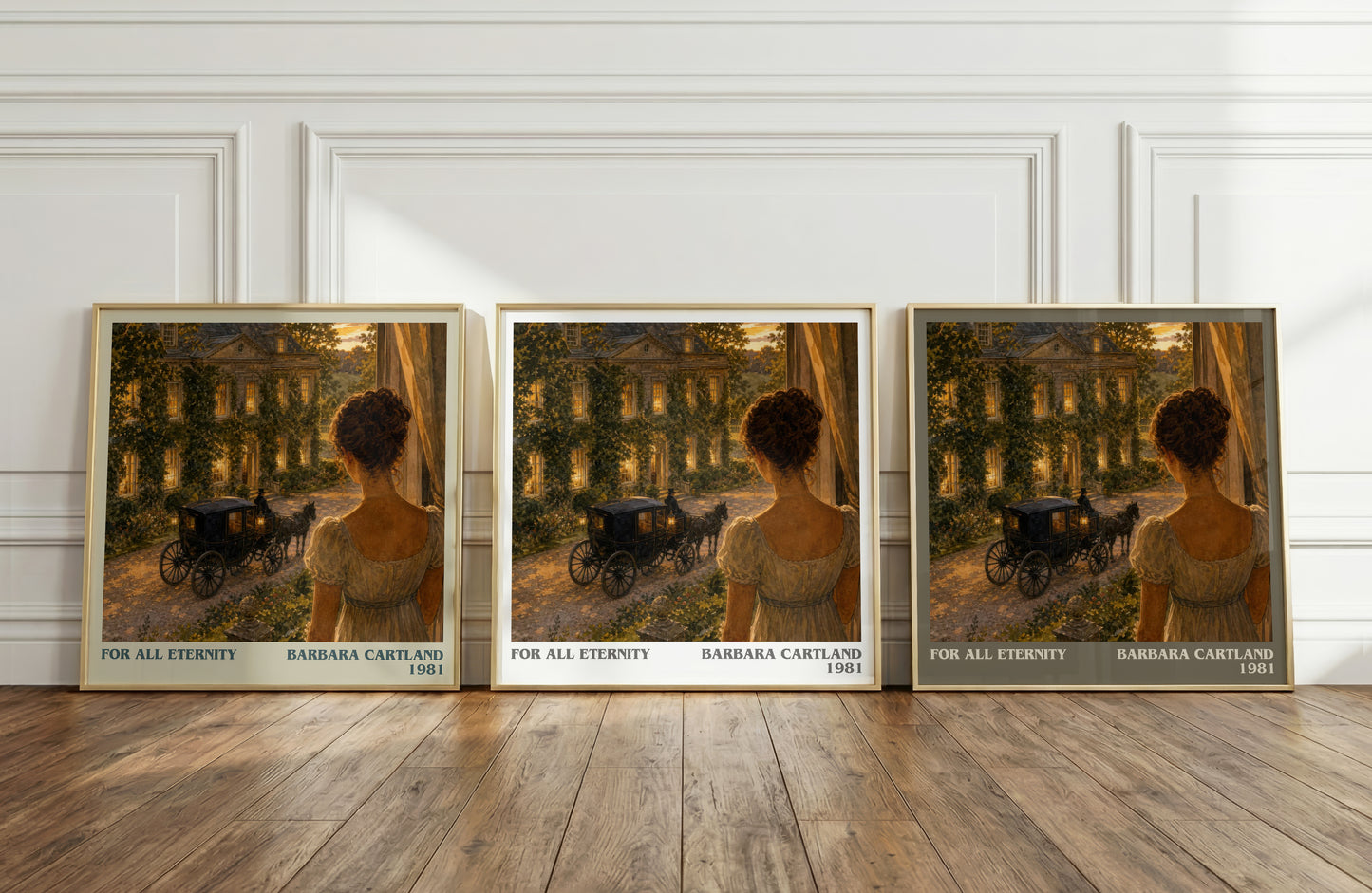 For All Eternity literary art print colour and style options – Barbara Cartland book art