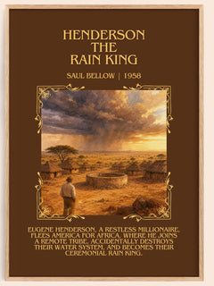 Henderson the Rain King Minimalist Book Poster by Saul Bellow – image 1