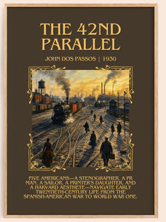 The 42nd Parallel Minimalist Book Poster by John Dos Passos – image 1