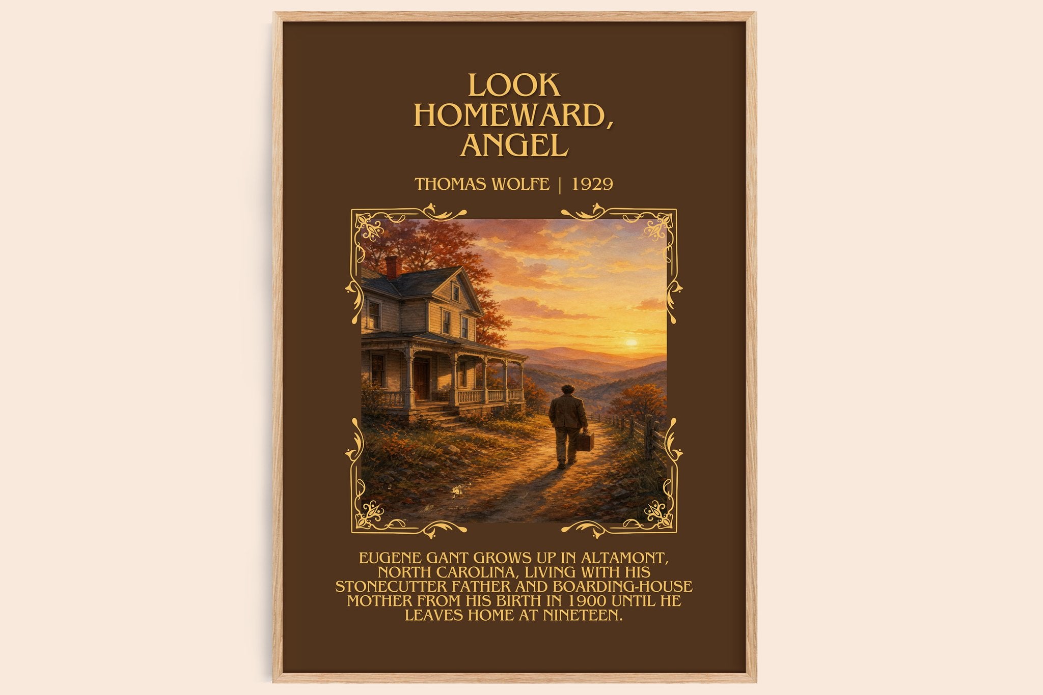 Look Homeward, Angel Minimalist Book Poster by Thomas Wolfe