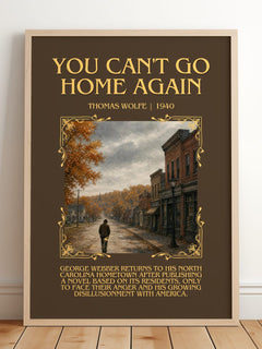 You Can't Go Home Again Minimalist Book Poster by Thomas Wolfe – image 2
